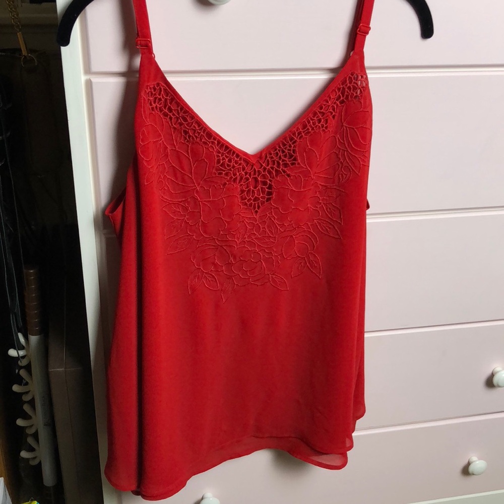 Torrid embellished and cutout Two Layer Tank